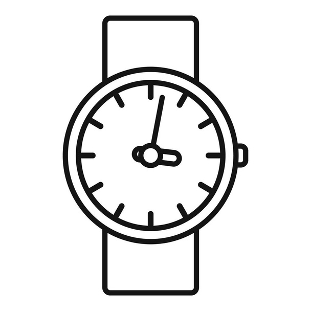 Leather watch repair icon, outline style - Vektör, Görsel