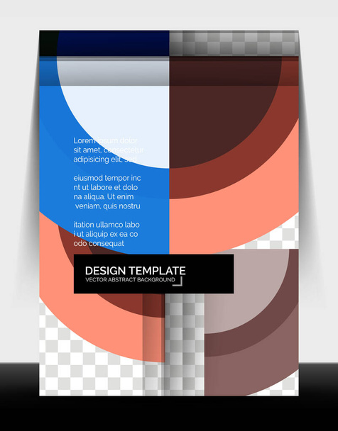 Σχεδιασμός κύκλου a4 πρότυπο εκτύπωσης φυλλάδιο, ετήσια έκθεση σχεδιασμού - Διάνυσμα, εικόνα