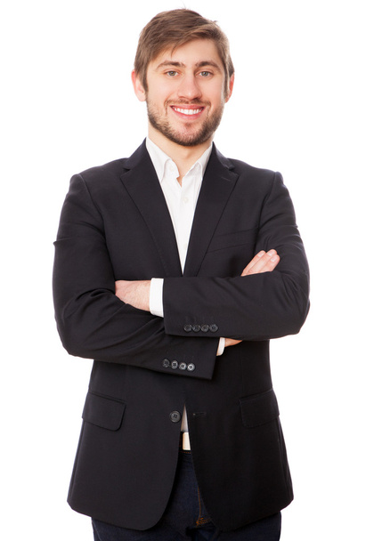Young businessman on white background - Φωτογραφία, εικόνα