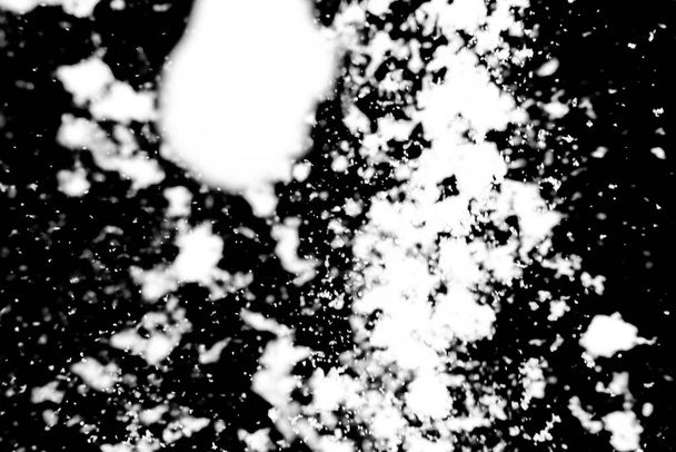 nieve blanca sobre fondo negro - Foto, imagen