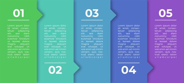 Timeline infographics template. Presentation business infographic with 5 options. Vector design for brochure, diagram, workflow, web design, flyer. - Vector, Image