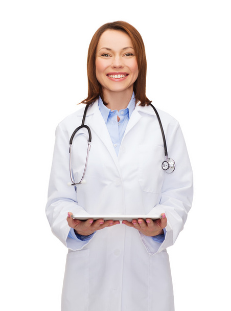 Doctor with stethoscope and tablet pc computer - Foto, imagen