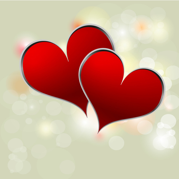 Heart on background with sparkling sequins - Vetor, Imagem