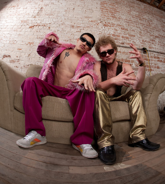 Two men in funky clothes - Foto, afbeelding