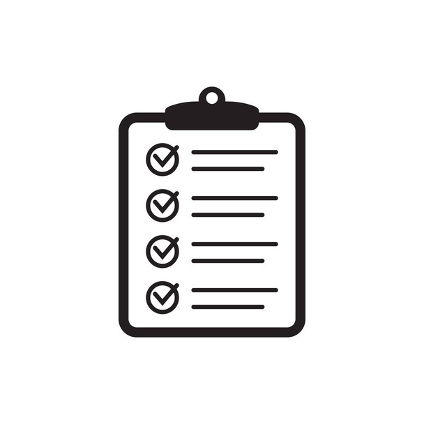 Clipboard with checklist icon, symbol for web site and app design. Vector illstration. - Vector, Image