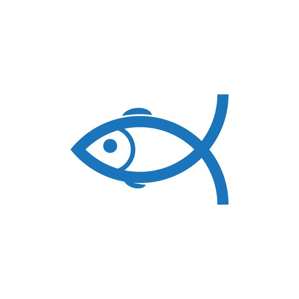 Πρότυπο λογότυπο ψάρια. Δημιουργικό σύμβολο φορέα του αλιευτικού συλλόγου ή σε απευθείας σύνδεση - Διάνυσμα, εικόνα