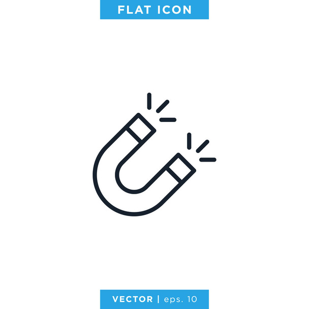 Modèle de conception vectorielle d'icône d'aimant  - Vecteur, image