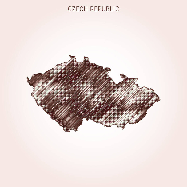 Шаблон дизайна "Карта Чешской Республики". - Вектор,изображение