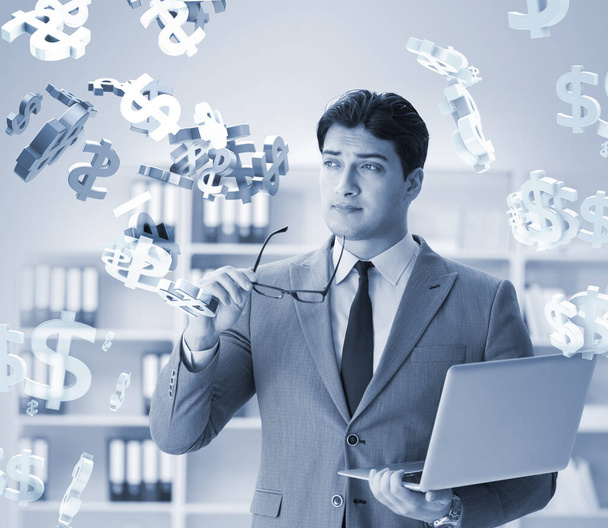 Businessman in dollar financial concept - Photo, Image