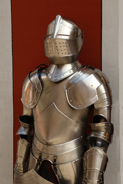 Metal armor of a medieval knight and warrior. - Photo, Image