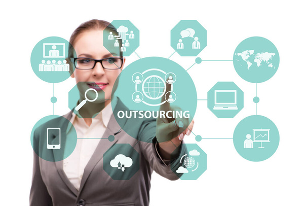 Concept of outsourcing in modern business - Photo, Image
