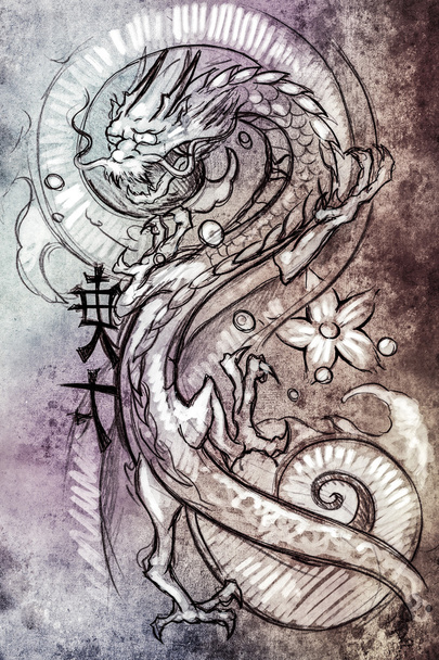 Sketch of tattoo art - Foto, afbeelding
