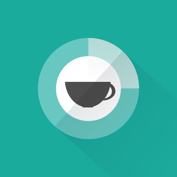 Coffee time, flat design, vector - Vector, Image