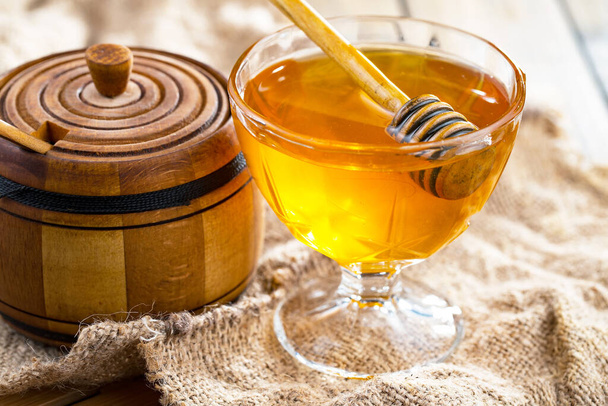 Sweet bee honey in combs. - Photo, Image