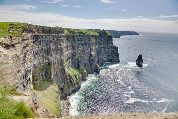Highest elevation of the Cliffs of Moher in South West Ireland - Photo, Image