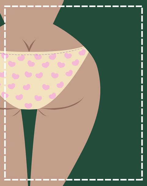 Kollektion von Mädchen in Unterwäsche, vorne und hinten, Vektor - Vektor, Bild