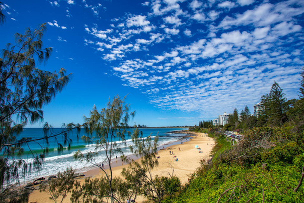 View of the beach strip in Mooloolaba, Queensland, Australia - Photo, Image