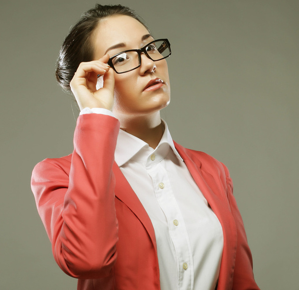Business woman wearing glasses - Foto, Imagen