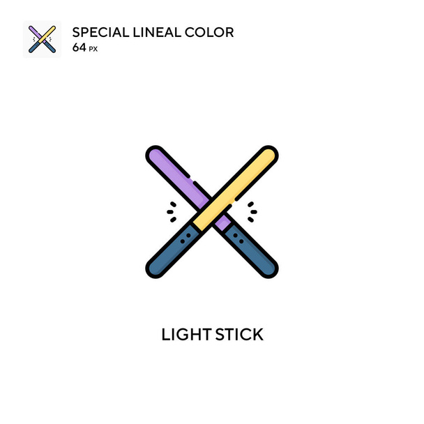 Bâton lumineux Icône vectorielle de couleur linéaire spéciale. Léger bâton icônes pour votre projet d'entreprise - Vecteur, image