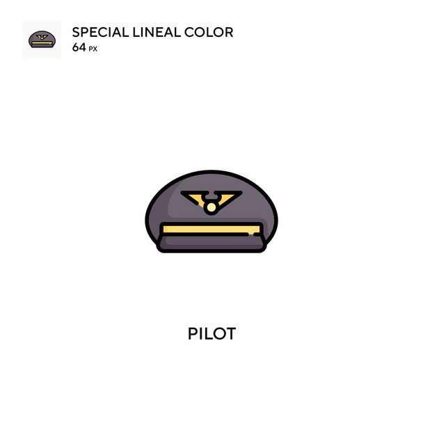 Pilot Special lineal color vector icon. Pilot icons for your business project - Vector, Image