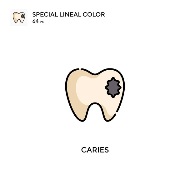 Caries Special lineal color vector icon. Caries icons for your business project - Vector, Image