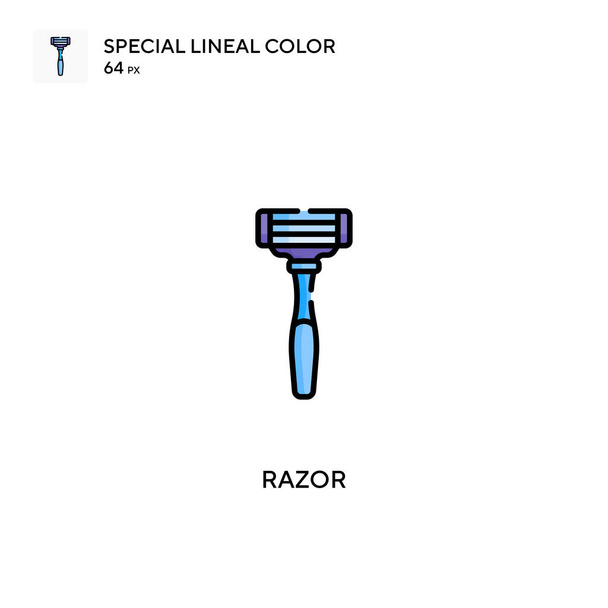 Razor Icône vectorielle couleur linéaire spéciale. Icônes de rasoir pour votre projet d'entreprise - Vecteur, image