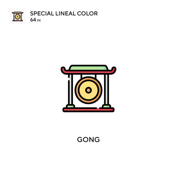 Gong Special lineal color vector icon. Gong icons for your business project - Vector, Image