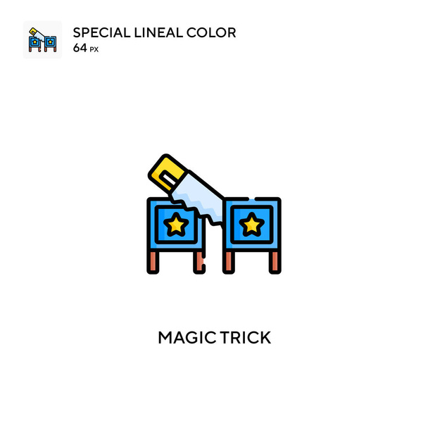 Magic trick Speciální lineární barevný vektor ikona. Ikony kouzel pro váš obchodní projekt - Vektor, obrázek