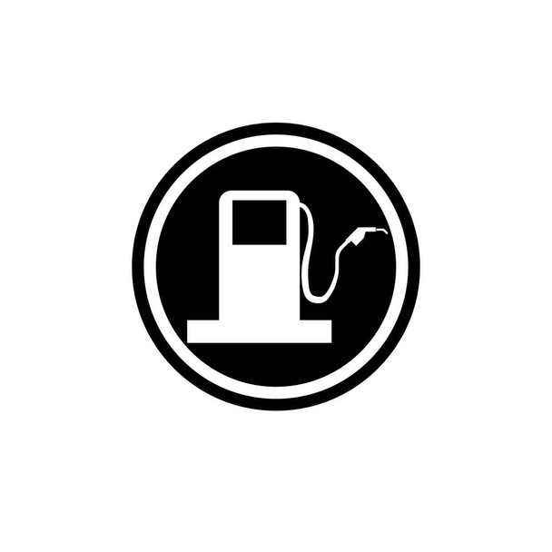 Benzin istasyonu logo vektör şablonu çizim tasarımı - Vektör, Görsel