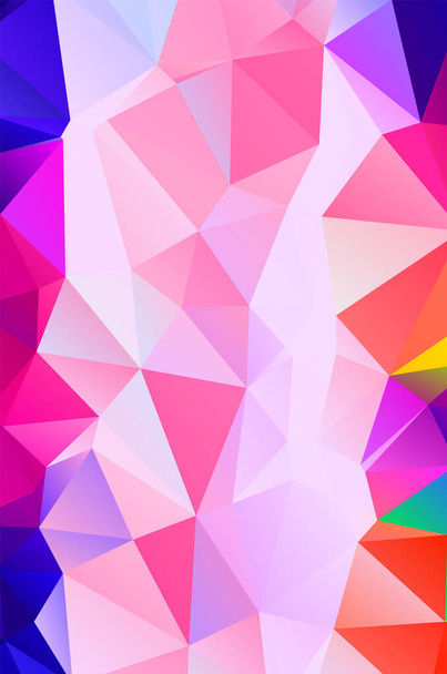 三角形のスタイルで紫色の鮮やかなベクトルテクスチャ。カラフルなセットでイラスト  - ベクター画像