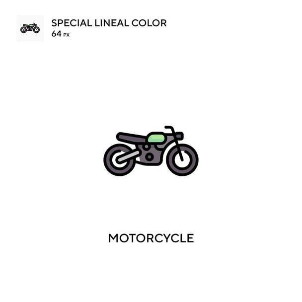 Motorka Speciální lineární barevný vektor ikona. Motocyklové ikony pro váš podnikatelský projekt - Vektor, obrázek