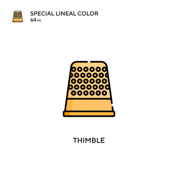 Thimble Special lineal color vector icon. Thimble icons for your business project - Vector, Image