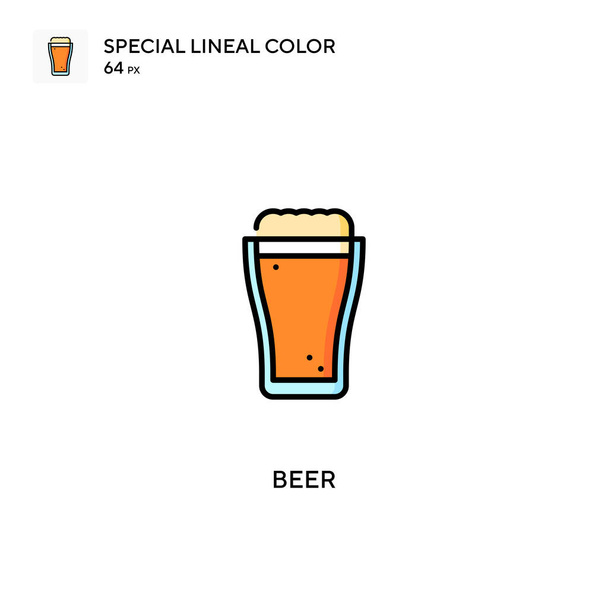 Birra Speciale icona vettoriale a colori lineari. Icone della birra per il tuo progetto aziendale - Vettoriali, immagini