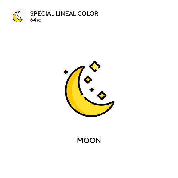 Lua ícone vetorial de cor linear especial. Ícones da lua para o seu projeto de negócios
 - Vetor, Imagem