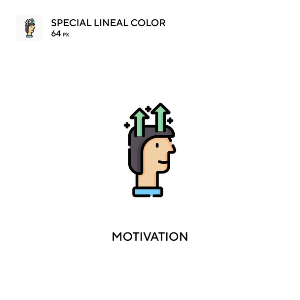 Motivación Icono especial de vector de color lineal. Iconos de motivación para su proyecto empresarial - Vector, Imagen