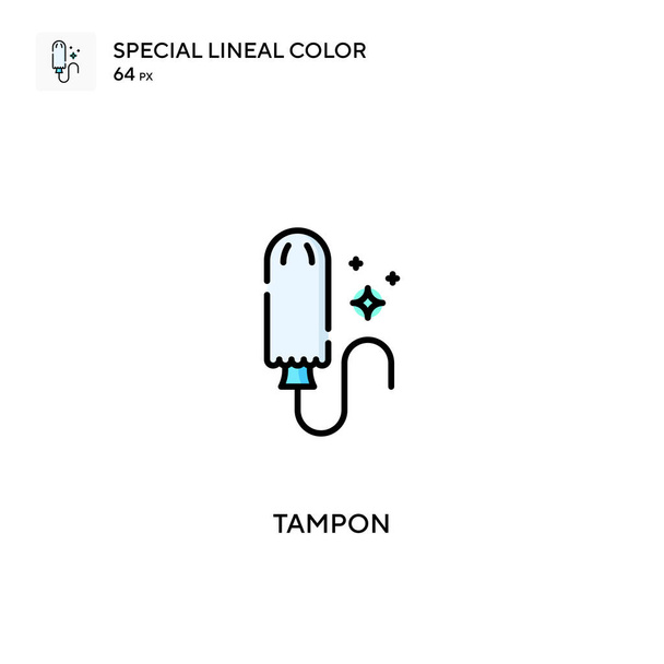 Tampon Különleges lineáris szín vektor ikon. Tampon ikonok az üzleti projektjéhez - Vektor, kép