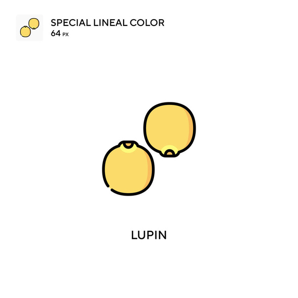Lupin özel doğrusal renk vektörü simgesi. İş projeniz için Lupin simgeleri - Vektör, Görsel