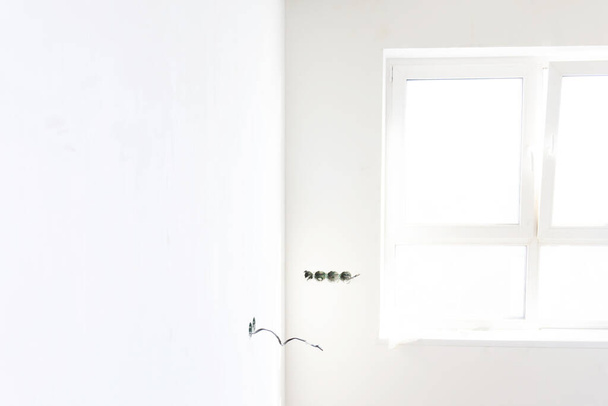 White plastered room. Apartment repair - Photo, Image