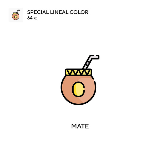 Mate Special lineal color vector icon. Mate icons for your business project - Vector, Image