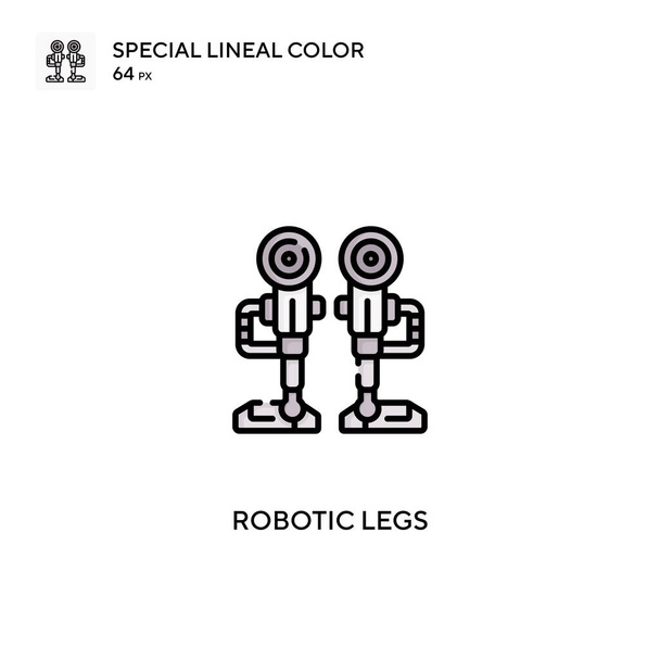 Robotické nohy Speciální lineární barevný vektor ikony. Ikony robotických nohou pro váš obchodní projekt - Vektor, obrázek