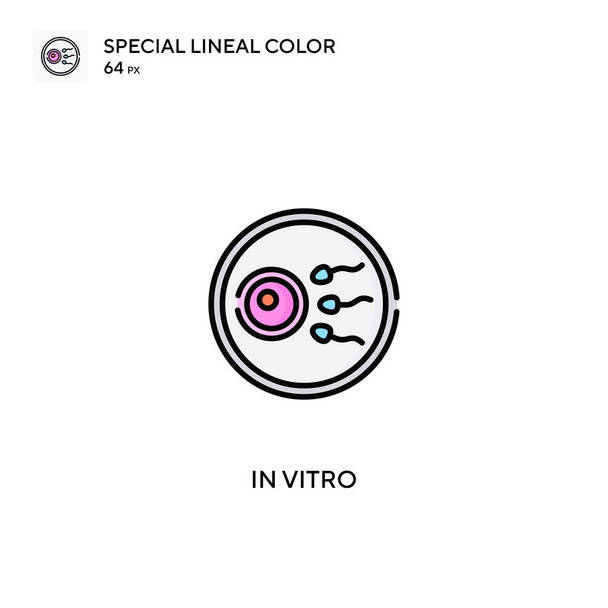 In vitro Különleges lineáris színvektor ikon. In vitro ikonok az üzleti projektjéhez - Vektor, kép