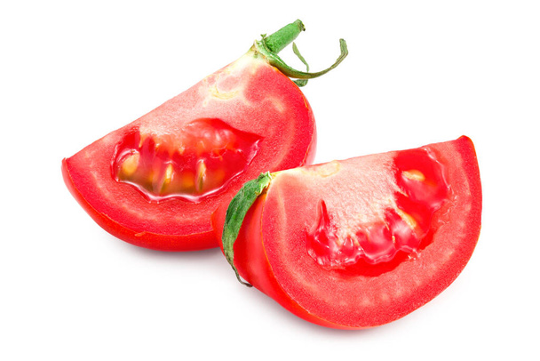 fresh tomato slices isolated on white background - Photo, Image