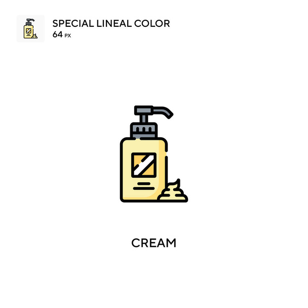 Creme Spezielles lineares Farbvektorsymbol. Creme-Symbole für Ihr Geschäftsprojekt - Vektor, Bild