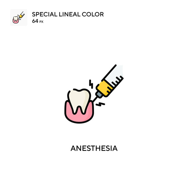 Anesthesie Speciale lijnkleur vector icoon. Anesthesie iconen voor uw business project - Vector, afbeelding
