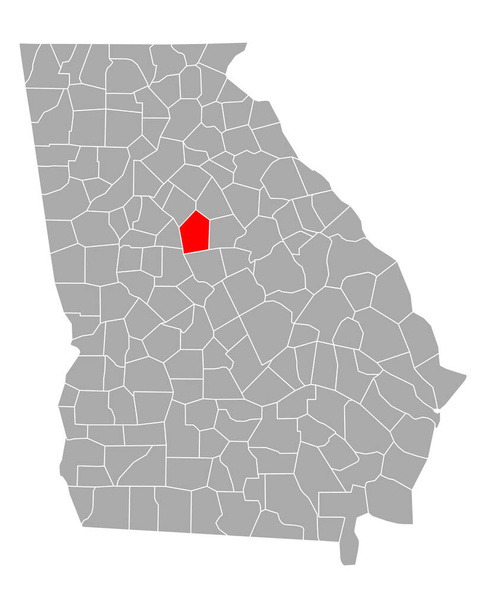Kaart van Jasper in Georgië - Vector, afbeelding
