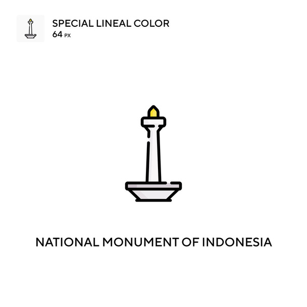 National monument of indonesia Special lineal color vector icon. National monument of indonesia icons for your business project - Vector, Image