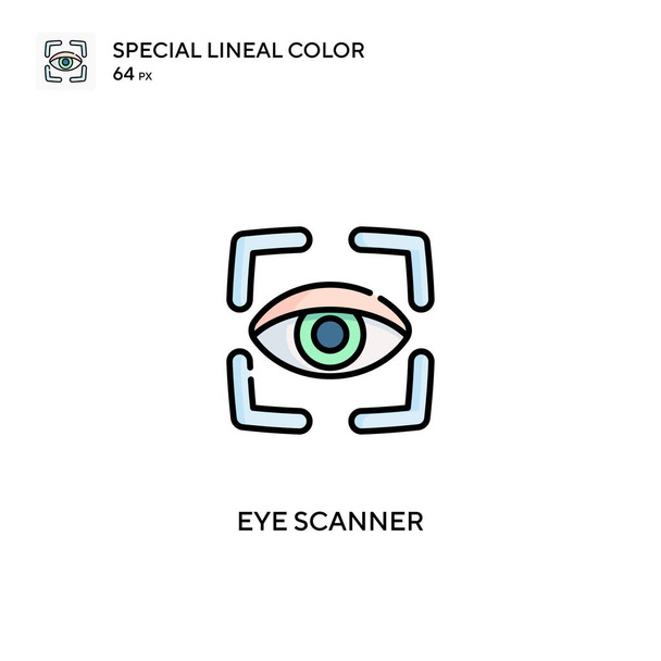 Szem szkenner Különleges lineáris szín vektor ikon. Szem szkenner ikonok az üzleti projekt - Vektor, kép