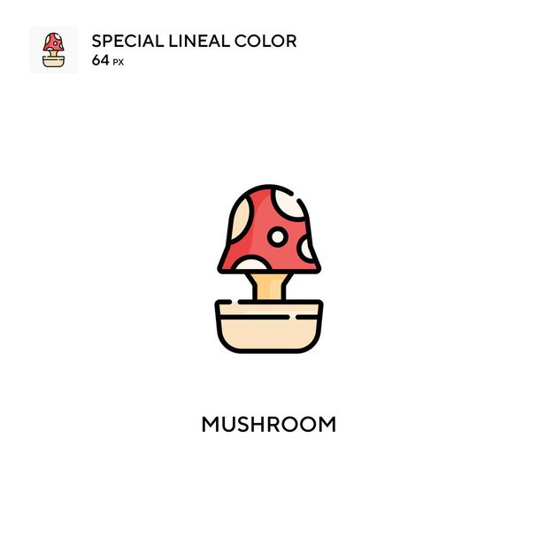 Grzyb Specjalna liniowa ikona wektora koloru. Ikony grzybów dla Twojego projektu biznesowego - Wektor, obraz