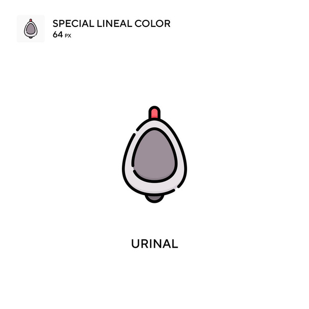 Urinario Icono especial de vector de color lineal. Iconos urinarios para su proyecto empresarial - Vector, Imagen