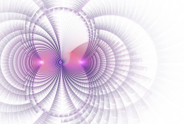 abstrakcyjny projekt niebieskich spirali fraktalnych, grafika cyfrowa dla kreatywnej grafiki - Zdjęcie, obraz